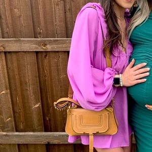 Purple long sleeve airy dress